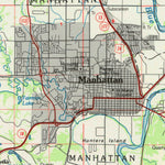 United States Geological Survey Manhattan, KS (1985, 100000-Scale) digital map