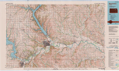 United States Geological Survey Manhattan, KS (1990, 100000-Scale) digital map