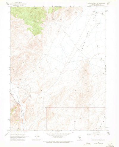 United States Geological Survey Manhattan Mountain NE, NV (1969, 24000-Scale) digital map
