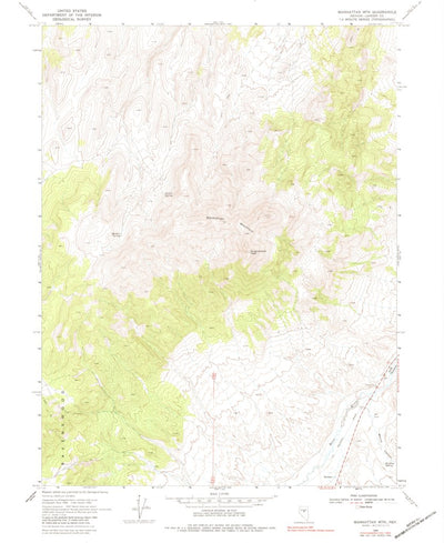 United States Geological Survey Manhattan Mountain, NV (1969, 24000-Scale) digital map