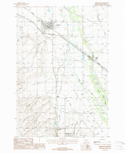 United States Geological Survey Manhattan, MT (1987, 24000-Scale) digital map