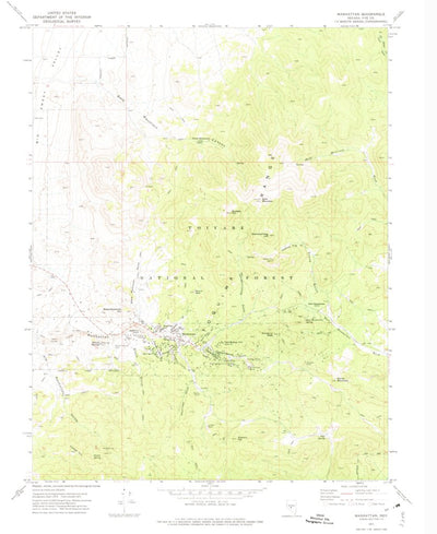 United States Geological Survey Manhattan, NV (1971, 24000-Scale) digital map
