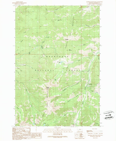 United States Geological Survey Manhead Mountain, MT (1989, 24000-Scale) digital map