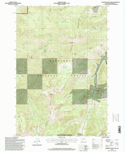 United States Geological Survey Manhead Mountain, MT (1996, 24000-Scale) digital map
