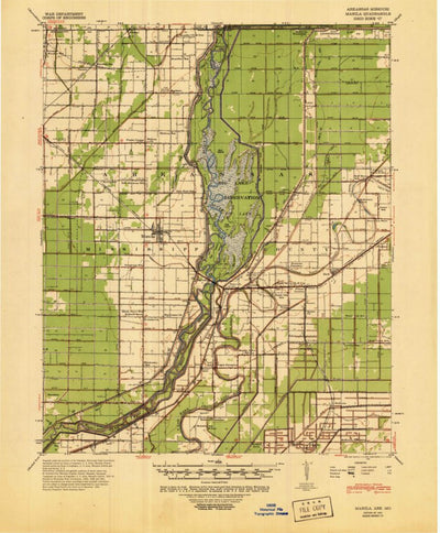 United States Geological Survey Manila, AR-MO (1941, 62500-Scale) digital map