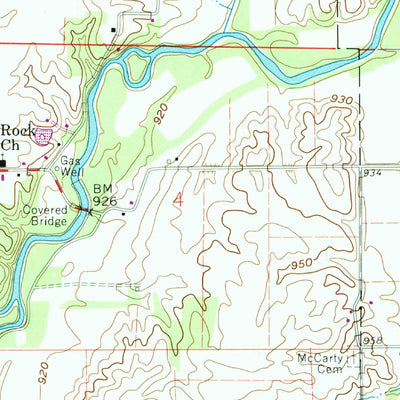 United States Geological Survey Manilla, IN (1960, 24000-Scale) digital map
