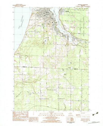 United States Geological Survey Manistee, MI (1982, 25000-Scale) digital map