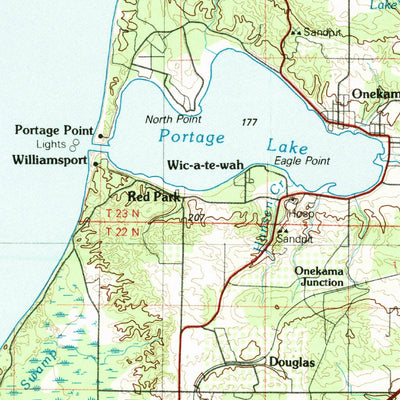 United States Geological Survey Manistee, MI-WI (1983, 100000-Scale) digital map