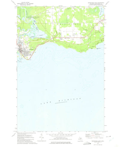 United States Geological Survey Manistique East, MI (1972, 24000-Scale) digital map