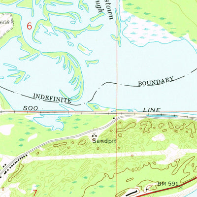 United States Geological Survey Manistique East, MI (1972, 24000-Scale) digital map