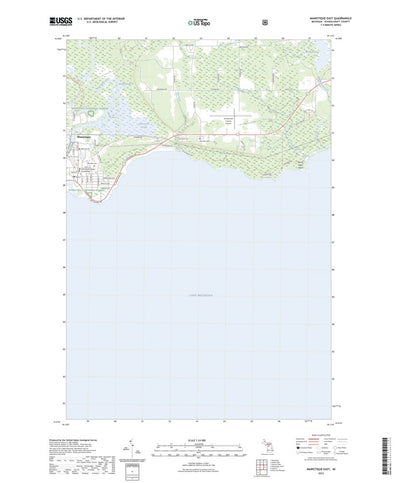 United States Geological Survey Manistique East, MI (2023, 24000-Scale) digital map