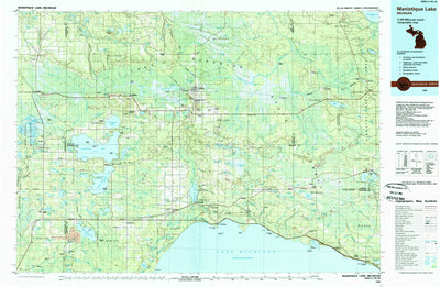 United States Geological Survey Manistique Lake, MI (1985, 100000-Scale) digital map