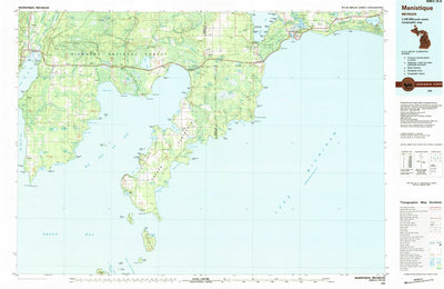 United States Geological Survey Manistique, MI (1983, 100000-Scale) digital map
