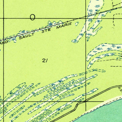 United States Geological Survey Manistique West, MI (1931, 31680-Scale) digital map