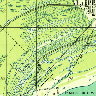 United States Geological Survey Manistique West, MI (1931, 31680-Scale) digital map