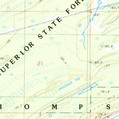 United States Geological Survey Manistique West, MI (1983, 25000-Scale) digital map