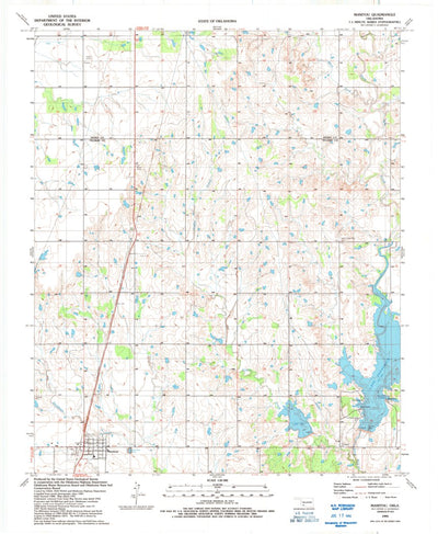 United States Geological Survey Manitou, OK (1991, 24000-Scale) digital map