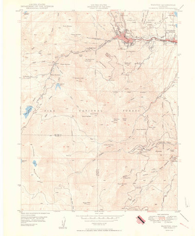 United States Geological Survey Manitou Springs, CO (1950, 24000-Scale) digital map