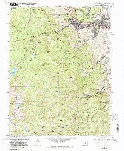 United States Geological Survey Manitou Springs, CO (1961, 24000-Scale) digital map