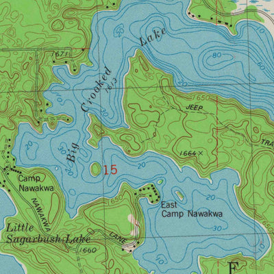 United States Geological Survey Manitowish Lake, WI (1981, 24000-Scale) digital map