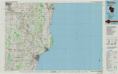 United States Geological Survey Manitowoc, WI-MI (1984, 100000-Scale) digital map