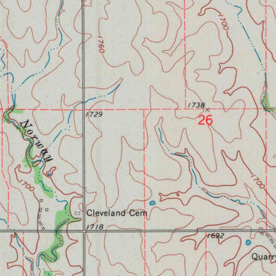 United States Geological Survey Mankato NW, KS (1969, 24000-Scale) digital map