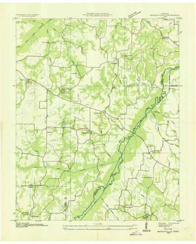 United States Geological Survey Manleyville, TN (1936, 24000-Scale) digital map