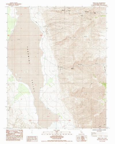 United States Geological Survey Manly Fall, CA (1984, 24000-Scale) digital map