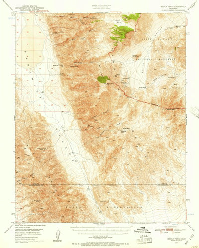 United States Geological Survey Manly Peak, CA (1950, 62500-Scale) digital map