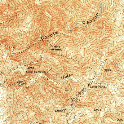 United States Geological Survey Manly Peak, CA (1950, 62500-Scale) digital map