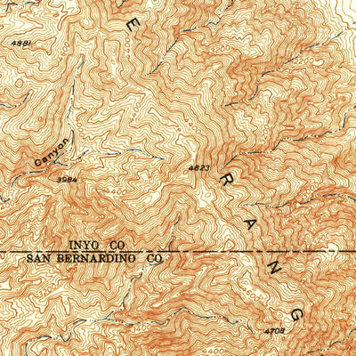 United States Geological Survey Manly Peak, CA (1950, 62500-Scale) digital map