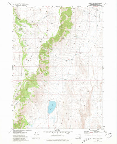 United States Geological Survey Mann Lake, OR (1981, 24000-Scale) digital map