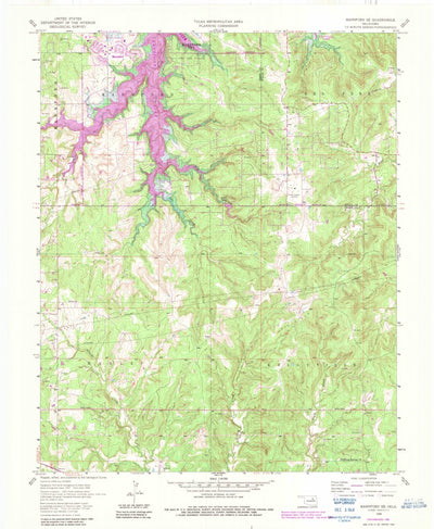 United States Geological Survey Mannford SE, OK (1958, 24000-Scale) digital map