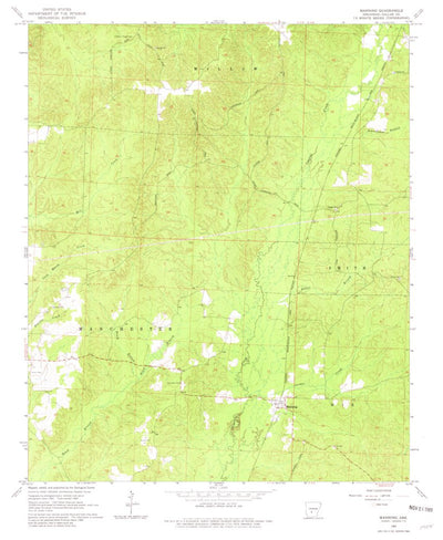 United States Geological Survey Manning, AR (1965, 24000-Scale) digital map
