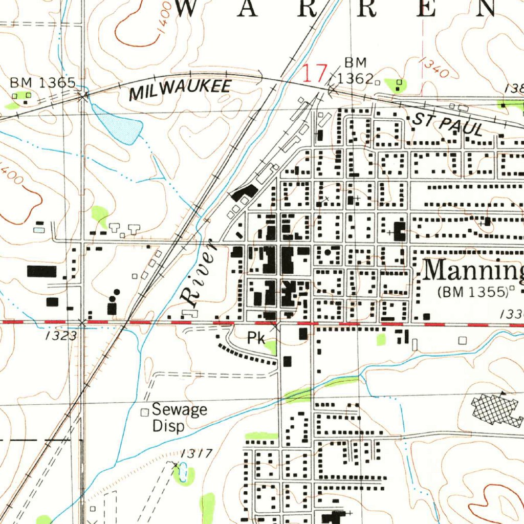 Manning, IA (1978, 24000-Scale) Map by United States Geological Survey ...