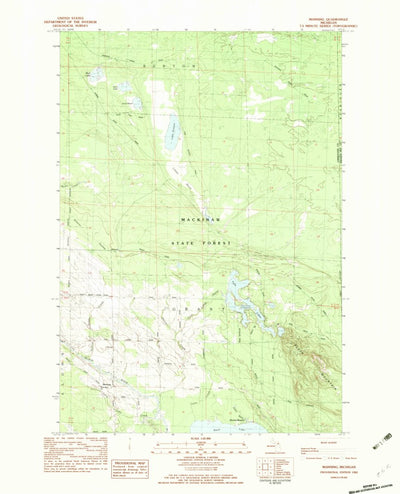 United States Geological Survey Manning, MI (1982, 25000-Scale) digital map