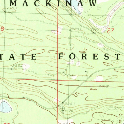 United States Geological Survey Manning, MI (1982, 25000-Scale) digital map