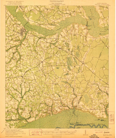 United States Geological Survey Manning, SC (1921, 62500-Scale) digital map
