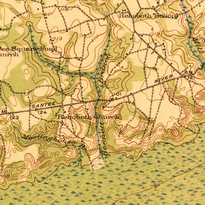 United States Geological Survey Manning, SC (1921, 62500-Scale) digital map