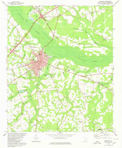 United States Geological Survey Manning, SC (1980, 24000-Scale) digital map