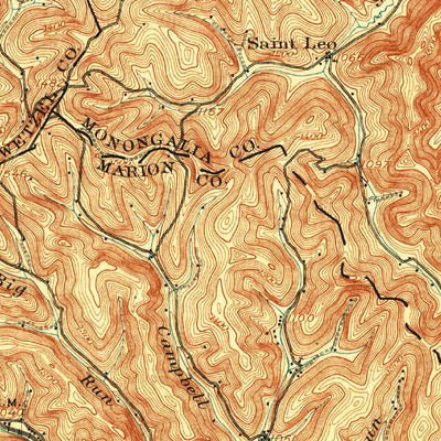United States Geological Survey Mannington, WV-PA (1905, 62500-Scale) digital map