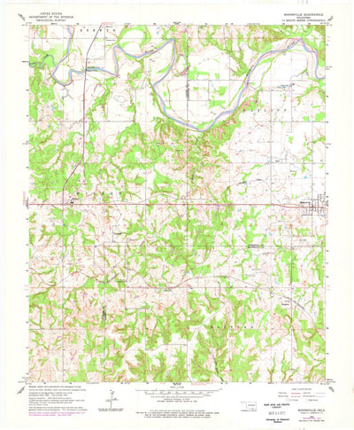 United States Geological Survey Mannsville, OK (1963, 24000-Scale) digital map
