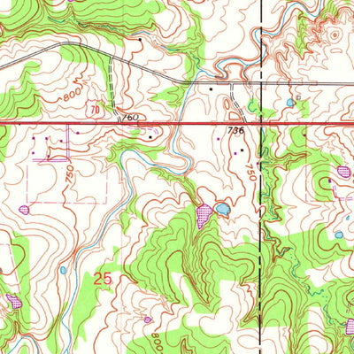 United States Geological Survey Mannsville, OK (1963, 24000-Scale) digital map