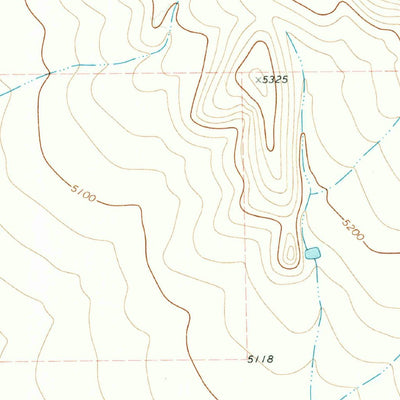 United States Geological Survey Mano Prieto Mountain, TX (1972, 24000-Scale) digital map