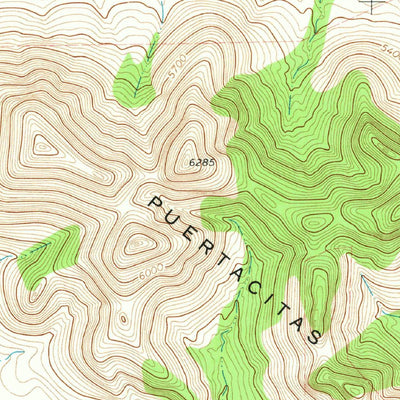 United States Geological Survey Mano Prieto Mountain, TX (1972, 24000-Scale) digital map