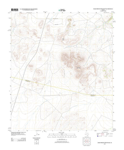 United States Geological Survey Mano Prieto Mountain, TX (2012, 24000-Scale) digital map