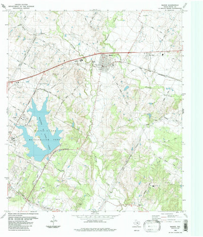 United States Geological Survey Manor, TX (1988, 24000-Scale) digital map