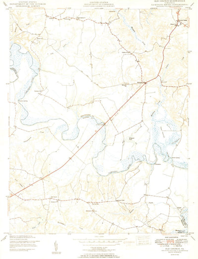 United States Geological Survey Manquin, VA (1950, 24000-Scale) digital map