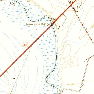 United States Geological Survey Manquin, VA (1950, 24000-Scale) digital map