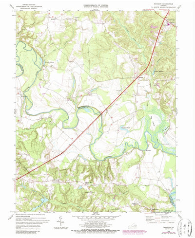 United States Geological Survey Manquin, VA (1968, 24000-Scale) digital map